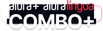 O Combo + é a junção do Alura + e do Alura linguas